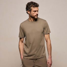 Brushed Lotus Crew in Light Olive | James Perse Los Angeles