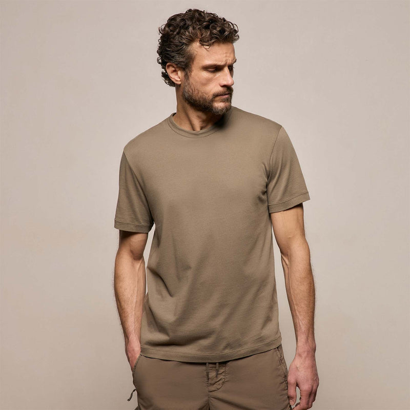 Brushed Lotus Crew in Light Olive | James Perse Los Angeles