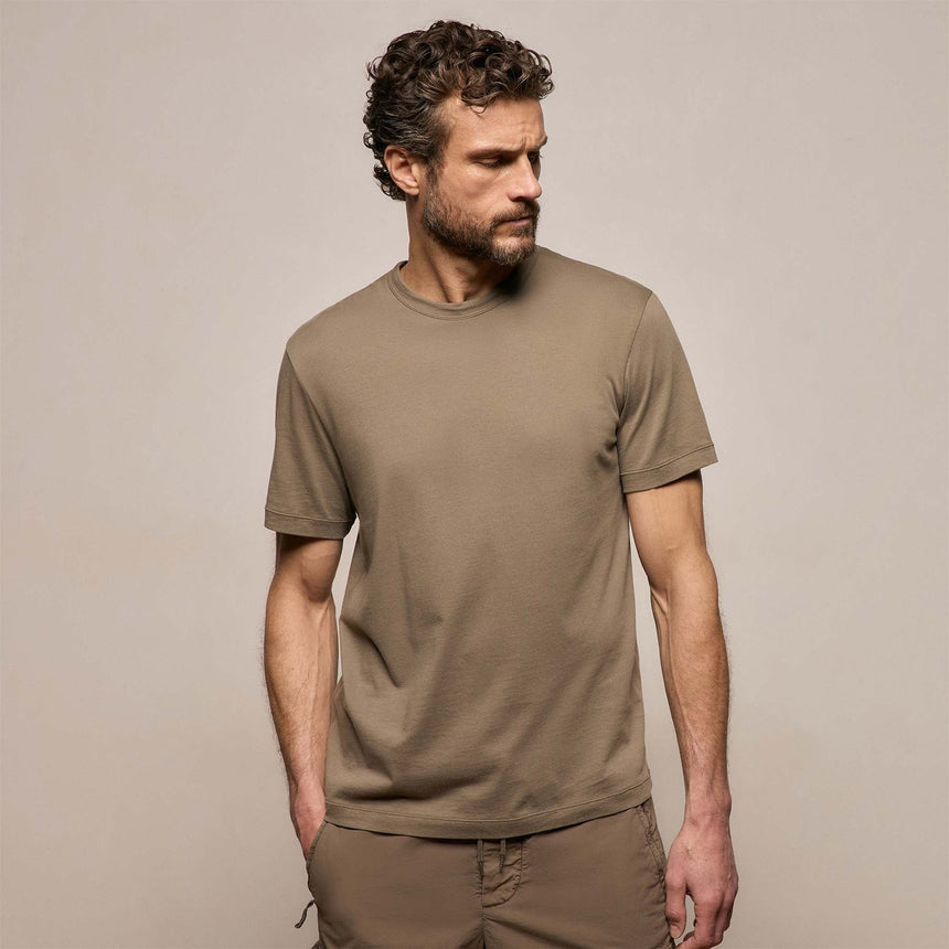 Brushed Lotus Crew in Light Olive | James Perse Los Angeles