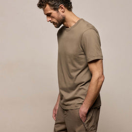 Brushed Lotus Crew in Light Olive | James Perse Los Angeles
