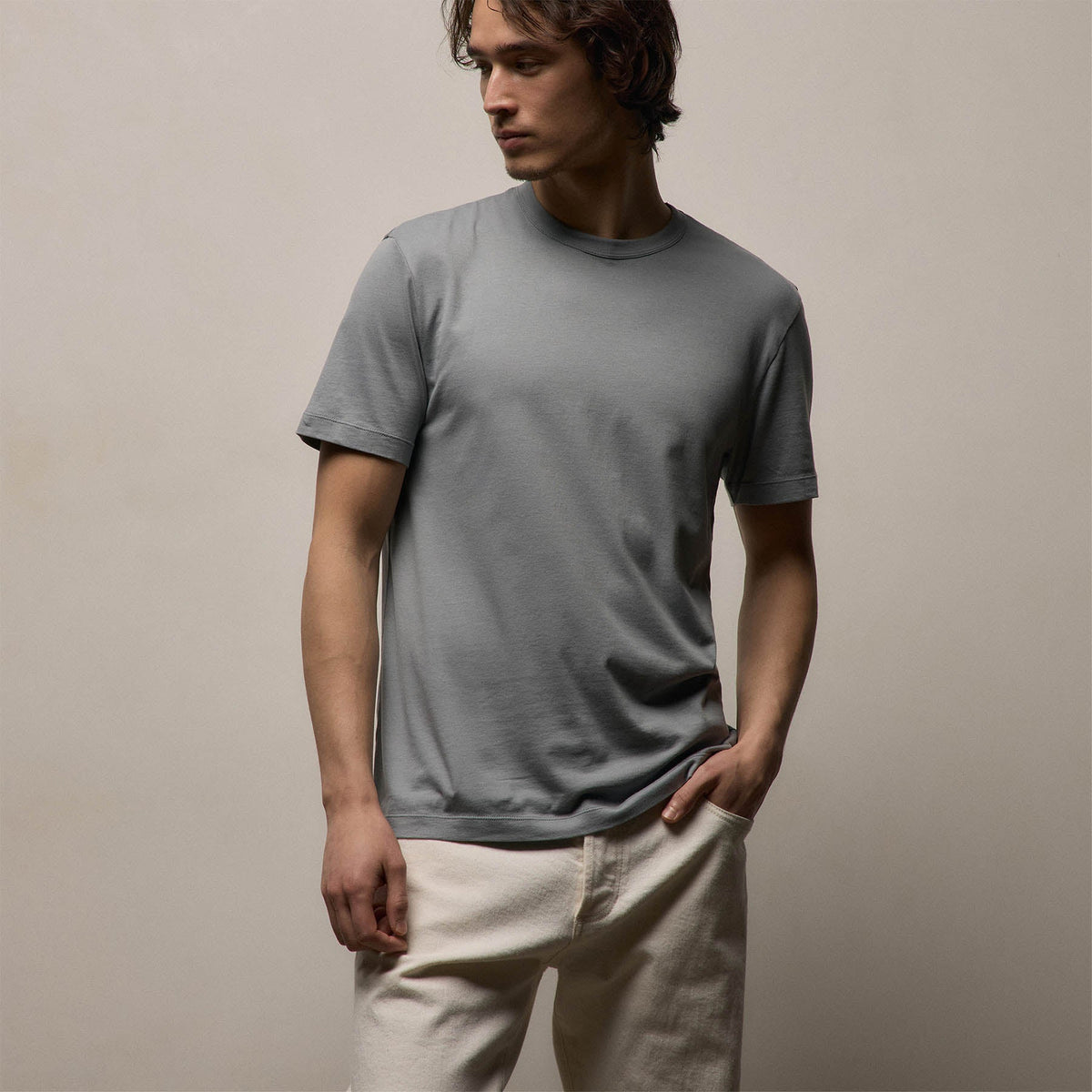 Brushed Lotus Crew in Ore | James Perse Los Angeles