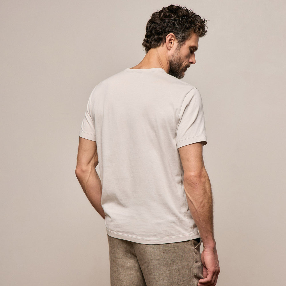 Brushed Lotus Crew in Pearl | James Perse Los Angeles