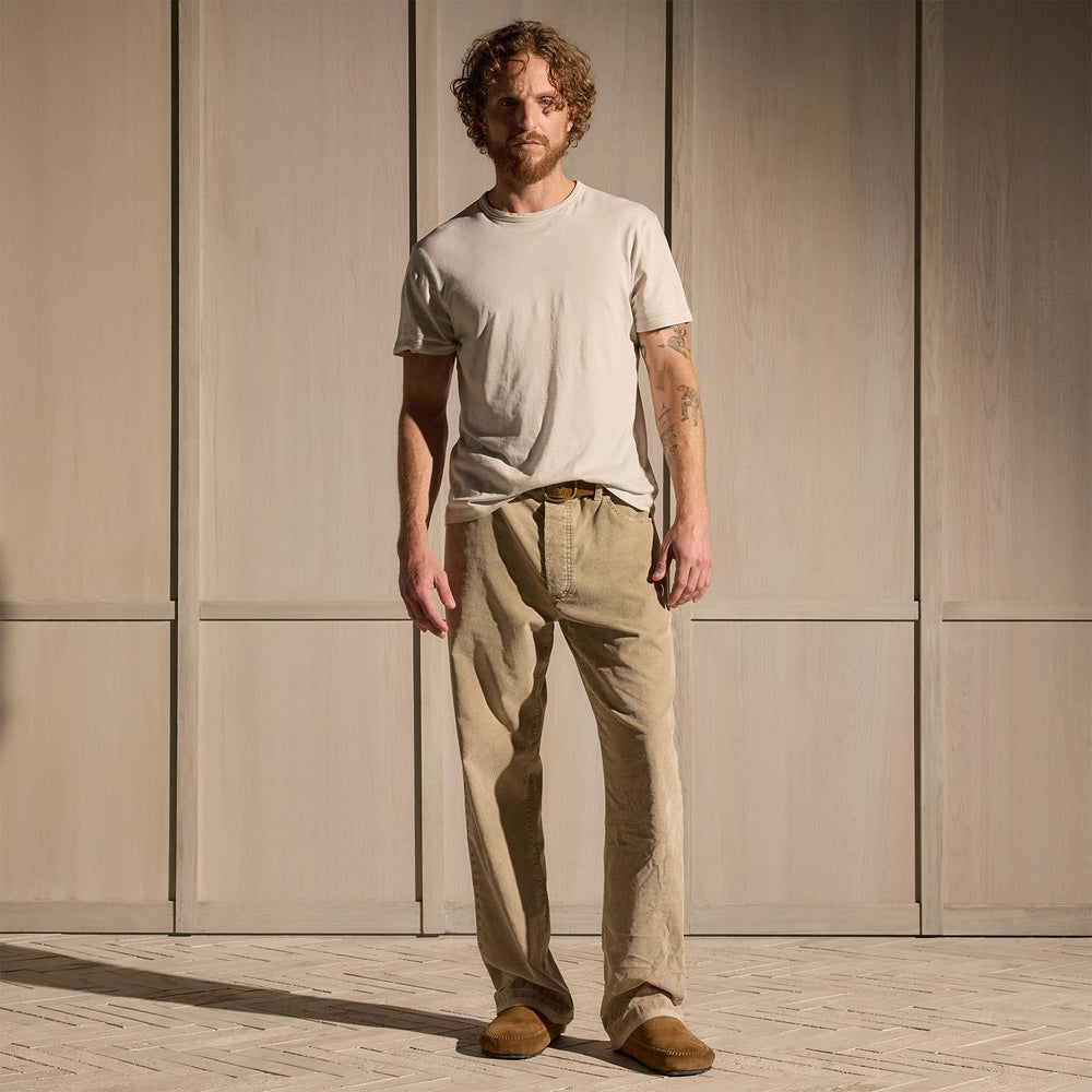Brushed Lotus Crew in Pearl | James Perse Los Angeles