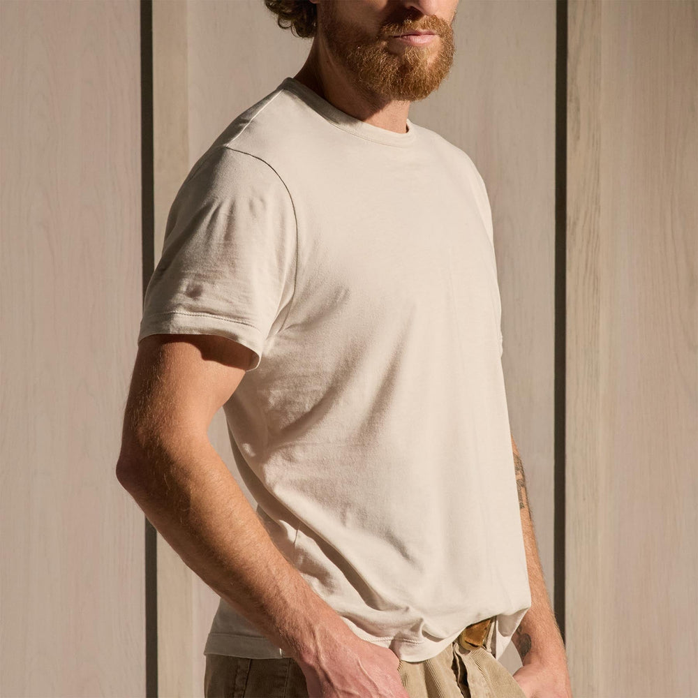 Brushed Lotus Crew in Pearl | James Perse Los Angeles