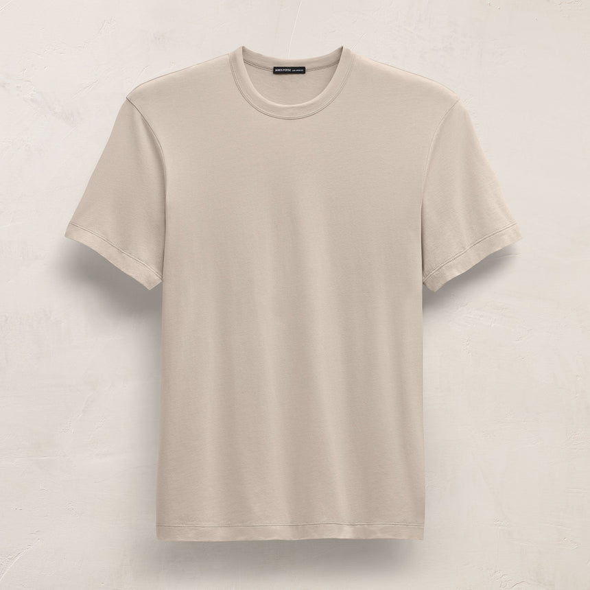Brushed Lotus Crew in Pearl | James Perse Los Angeles