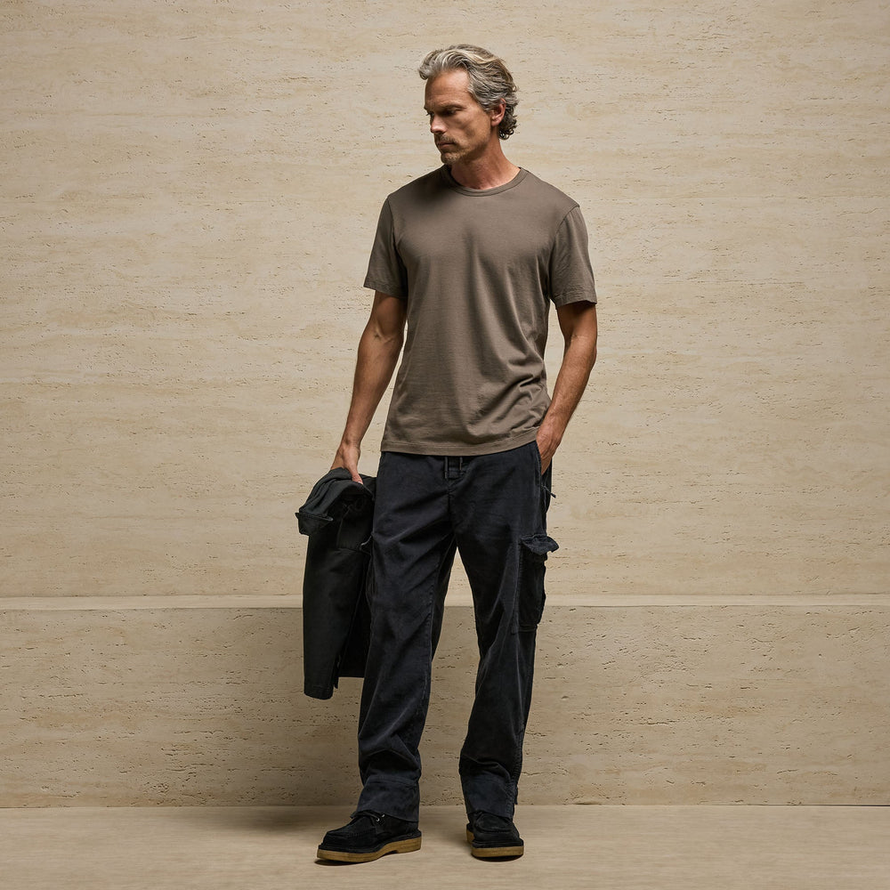 Brushed Lotus Crew in Stag | James Perse Los Angeles