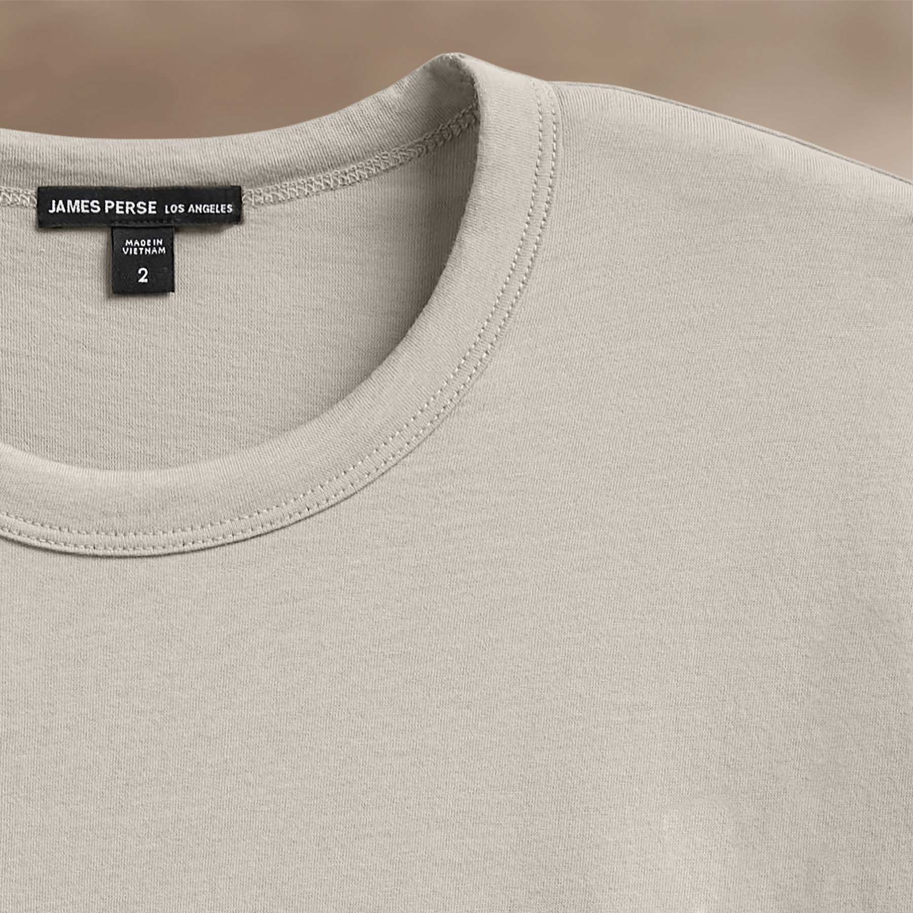 Brushed Lotus Crew in Salt | James Perse Los Angeles