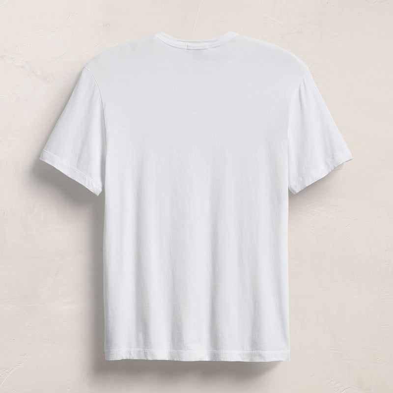 Brushed Lotus Crew in White | James Perse Los Angeles FLAT