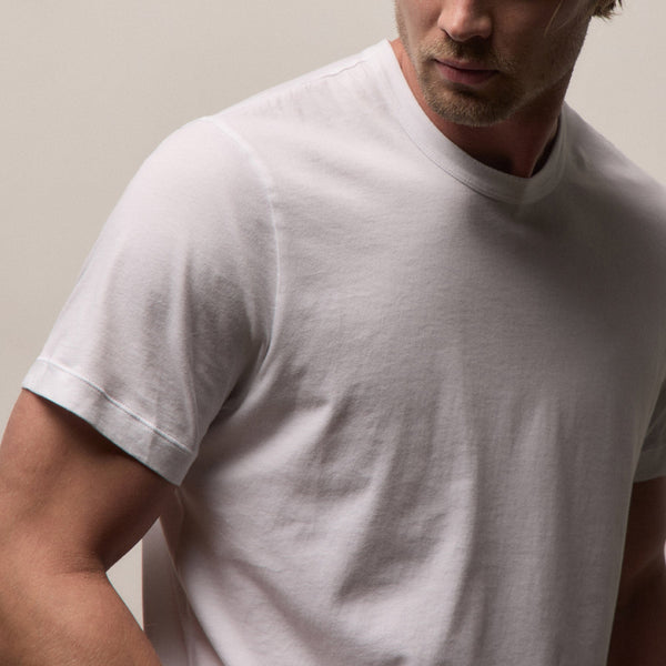 Brushed Lotus Crew in White | James Perse Los Angeles