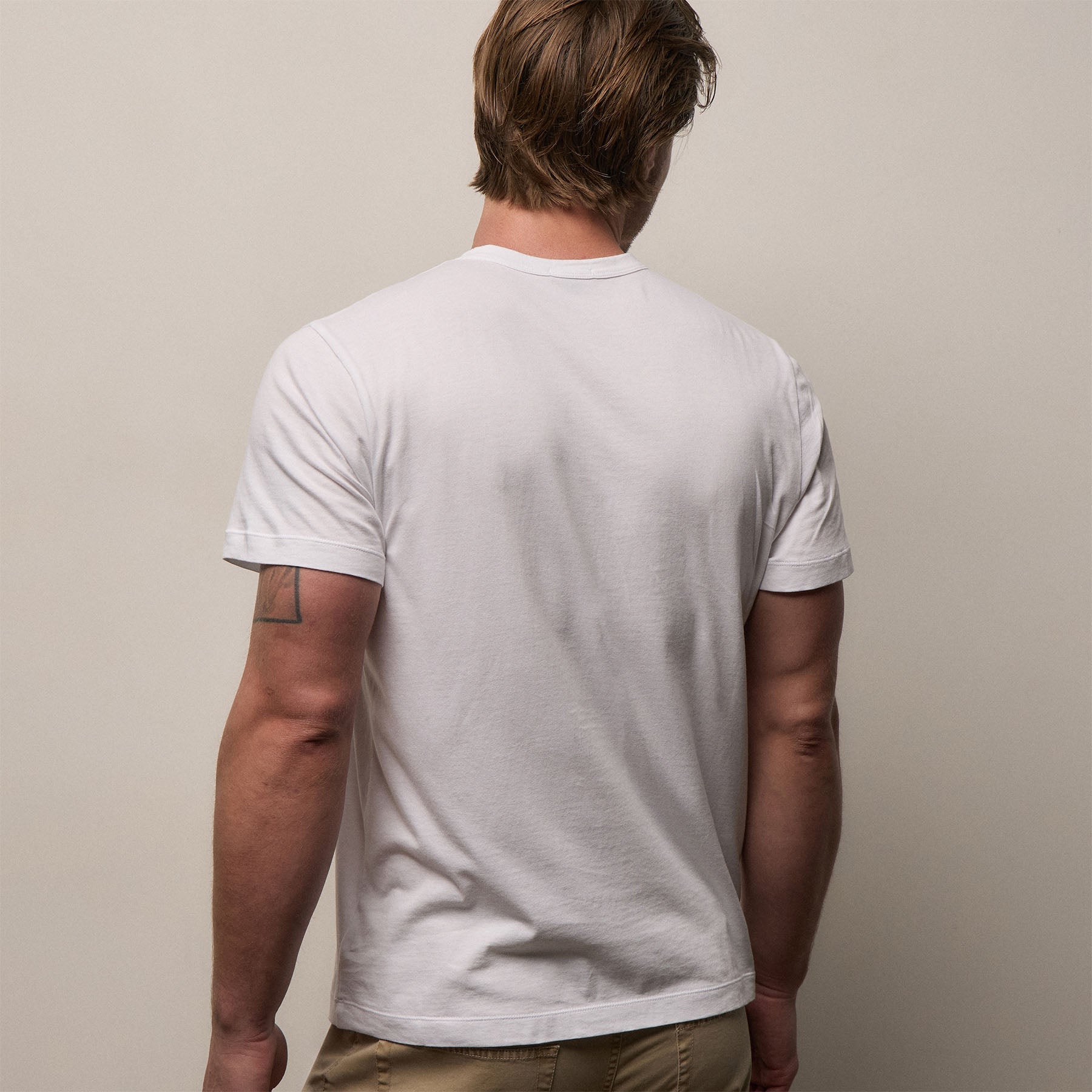 Brushed Lotus Crew in White | James Perse Los Angeles