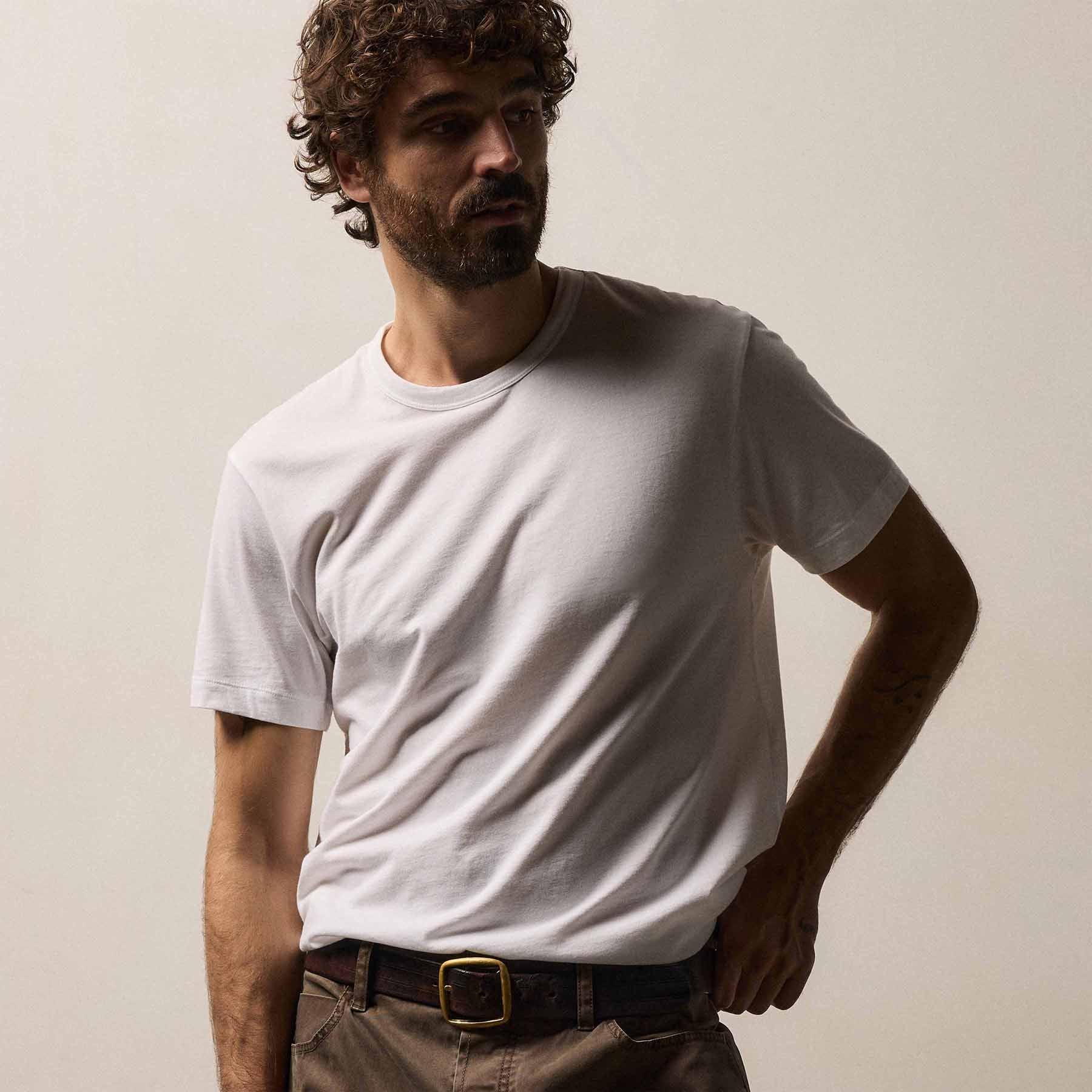 Brushed Lotus Crew - White | James Perse Los Angeles