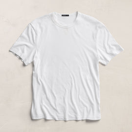 Brushed Lotus Crew - White