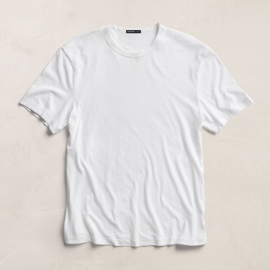 Brushed Lotus Crew - White
