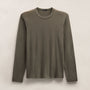 Brushed Lotus Long Sleeve Crew in Army Green | James Perse Los Angeles