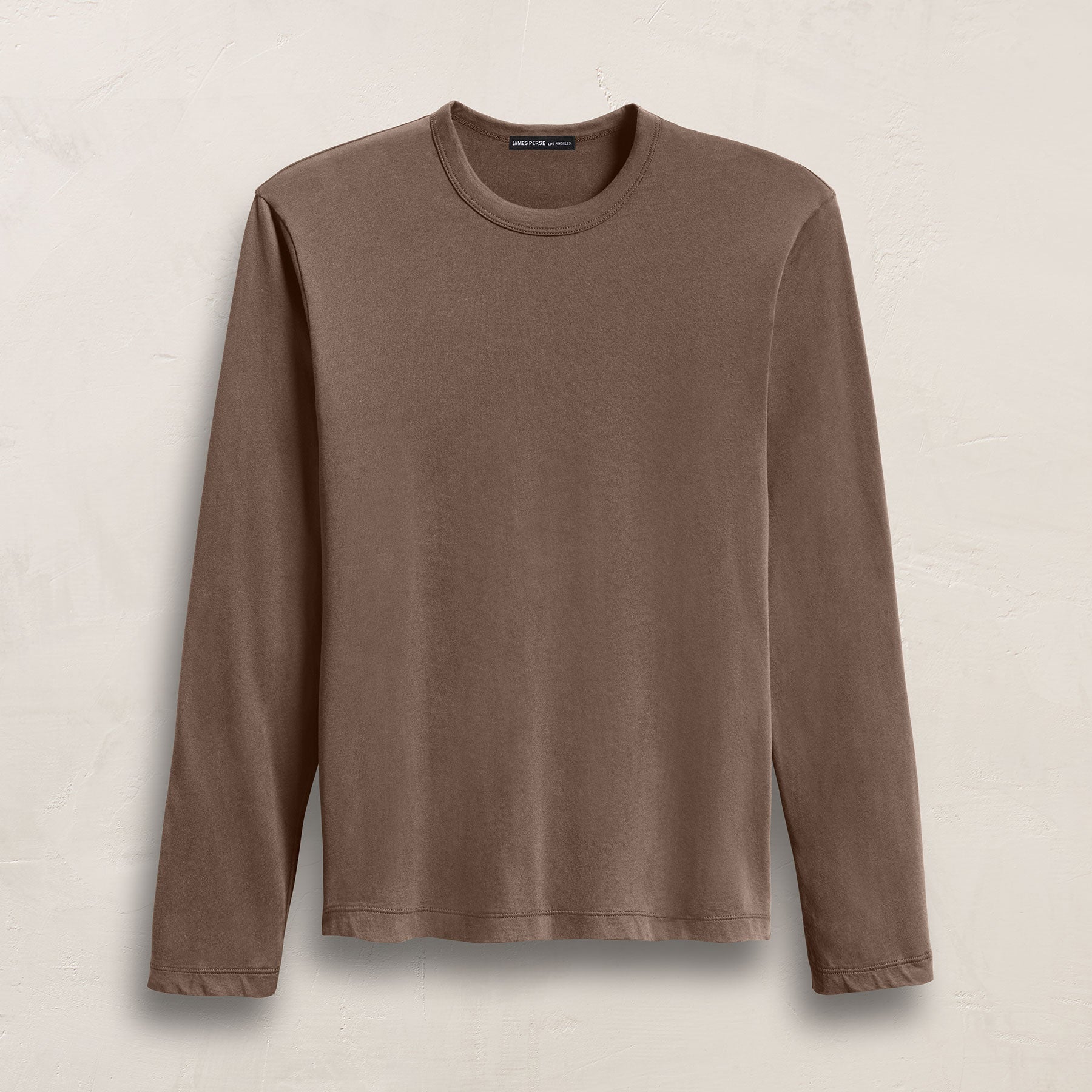 Brushed Lotus Long Sleeve Crew in Caribou | James Perse Los Angeles