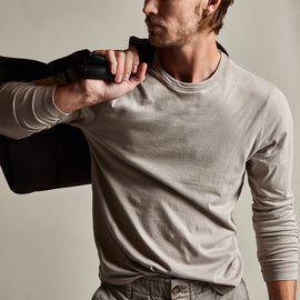 Brushed Lotus Long Sleeve Crew in Dapple | James Perse Los Angeles