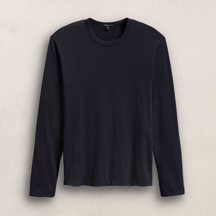 Brushed Lotus Long Sleeve Crew in Deep | James Perse Los Angeles