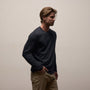 Brushed Lotus Long Sleeve Crew in Deep | James Perse Los Angeles