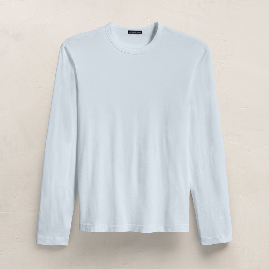 Brushed Lotus Long Sleeve Crew in Memory | James Perse Los Angeles