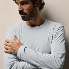 Brushed Lotus Long Sleeve Crew in Memory | James Perse Los Angeles