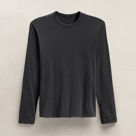 Brushed Lotus Long Sleeve Crew in Magma | James Perse Los Angeles