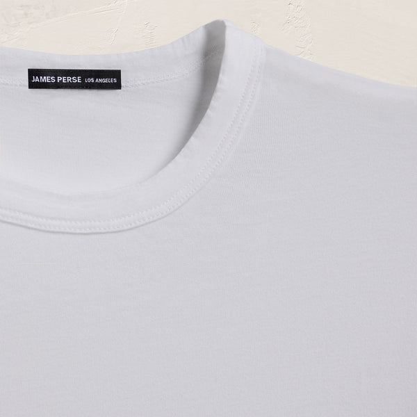 Brushed Lotus Long Sleeve Crew - White