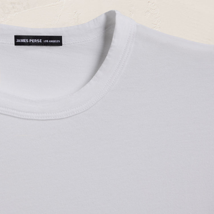 Brushed Lotus Long Sleeve Crew - White