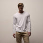 Brushed Lotus Long Sleeve Crew in White | James Perse Los Angeles