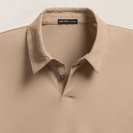 Brushed Lotus Polo in Coffee | James Perse Los Angeles FLAT
