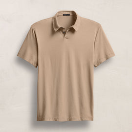 Brushed Lotus Polo in Coffee | James Perse Los Angeles FLAT