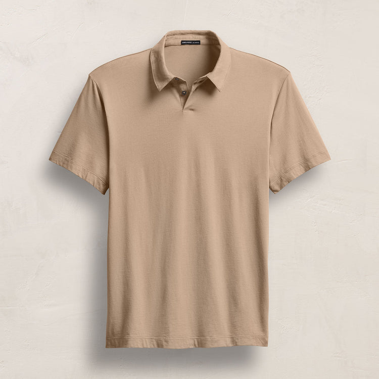 Brushed Lotus Polo in Coffee | James Perse Los Angeles