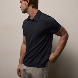 Brushed Lotus Polo in Deep | James Perse Los Angeles
