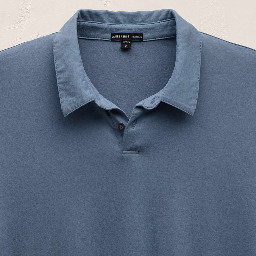 Brushed Lotus Polo in Danube | James Perse Los Angeles