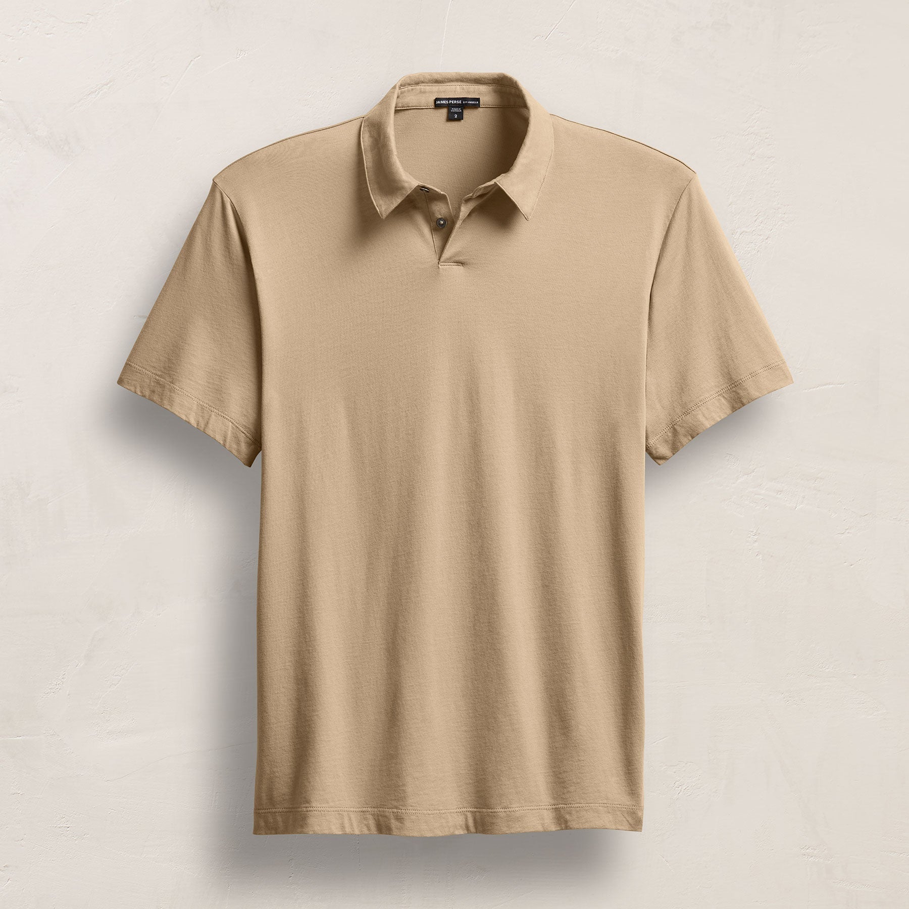 Brushed Lotus Polo in Light Khaki | James Perse Los Angeles