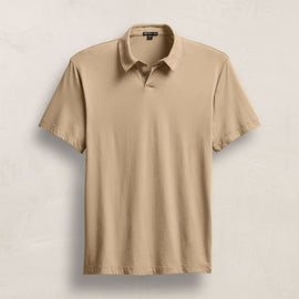 Brushed Lotus Polo in Light Khaki | James Perse Los Angeles