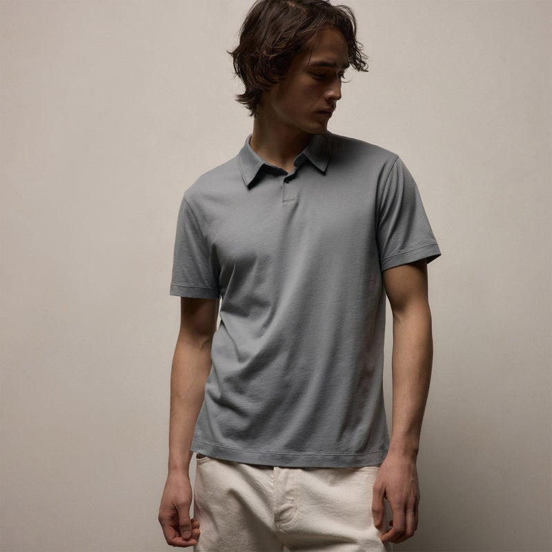 Brushed Lotus Polo in Ore | James Perse Los Angeles