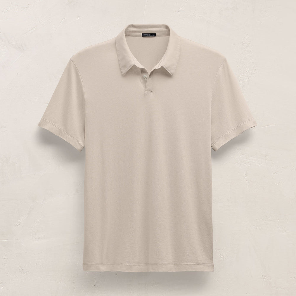 Brushed Lotus Polo in Pearl | James Perse Los Angeles