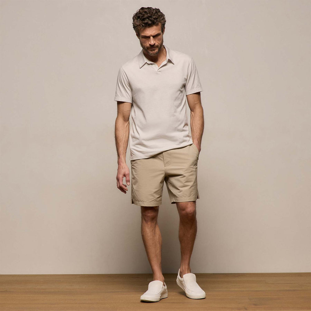 Brushed Lotus Polo in Pearl | James Perse Los Angeles
