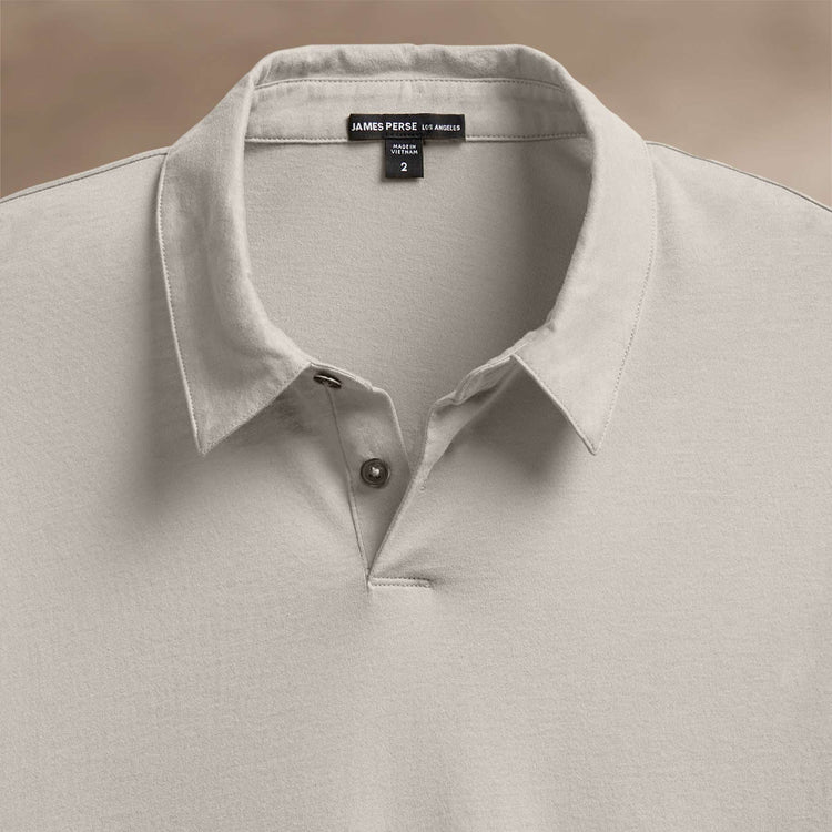 Brushed Lotus Polo in Salt | James Perse Los Angeles