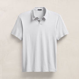 Brushed Lotus Polo - White