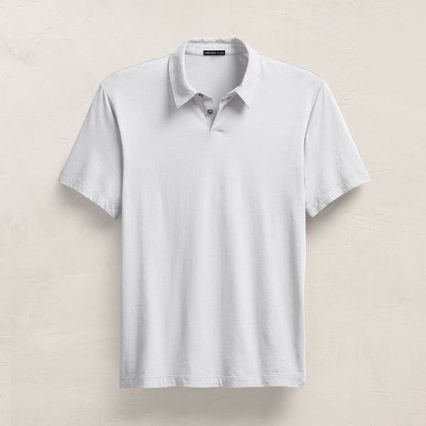 Brushed Lotus Polo - White