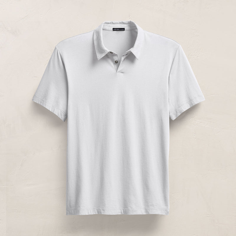 Brushed Lotus Polo - White
