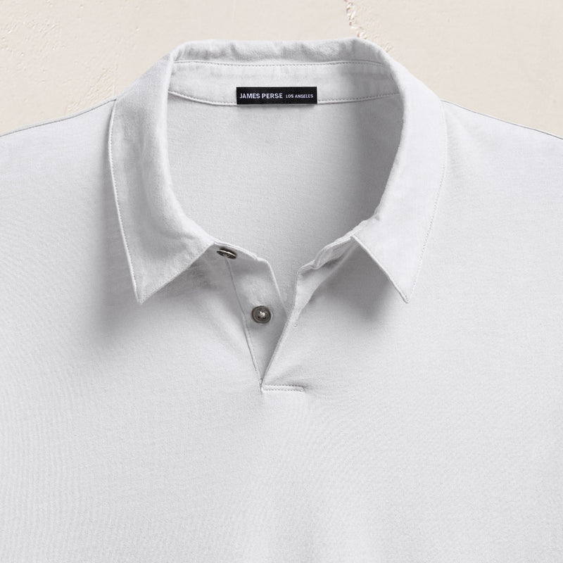 Brushed Lotus Polo - White