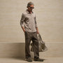 Brushed Lotus Long Sleeve Polo in Coyote | James Perse Los Angeles