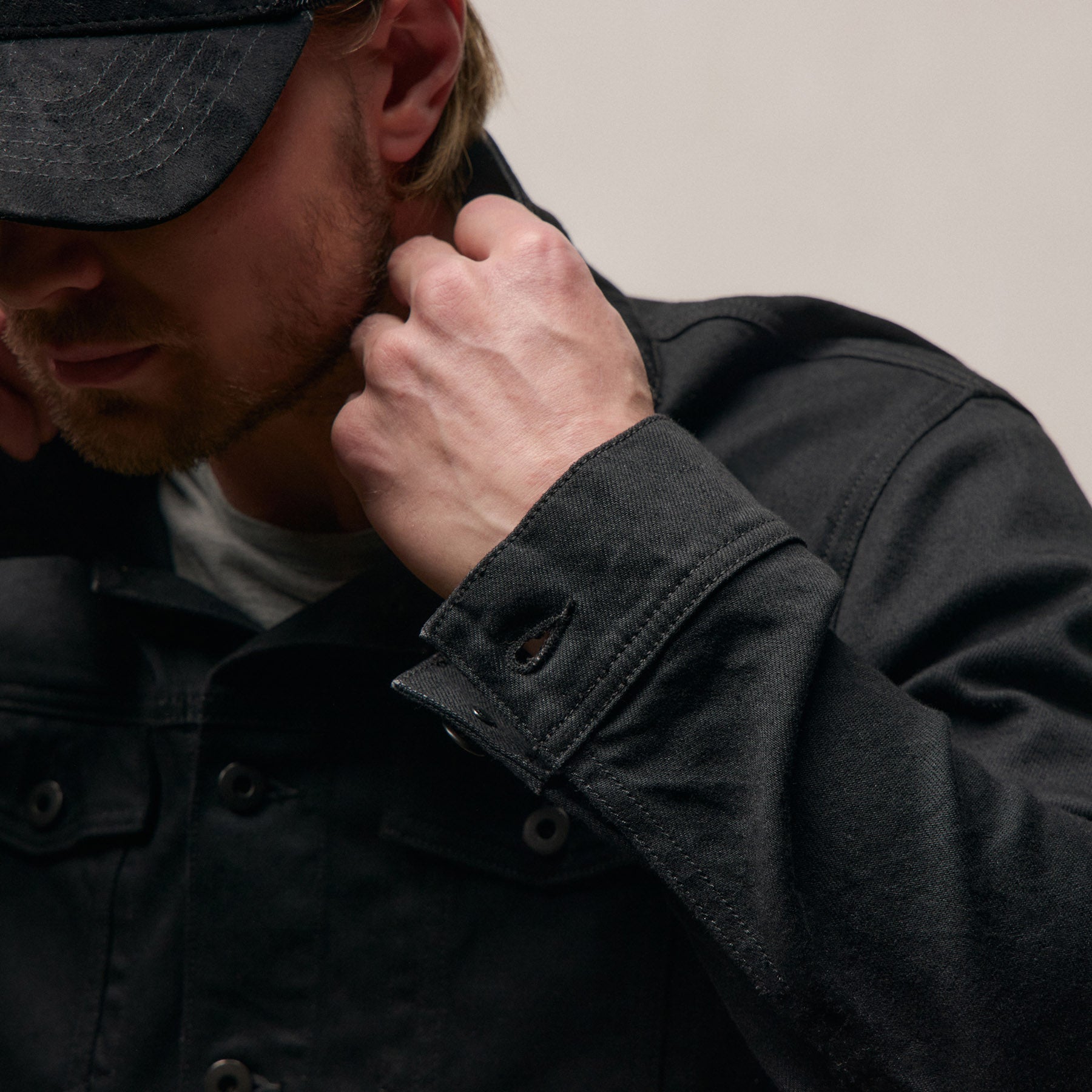 Stretch Denim Jacket In Night Palms | James Perse Los Angeles
