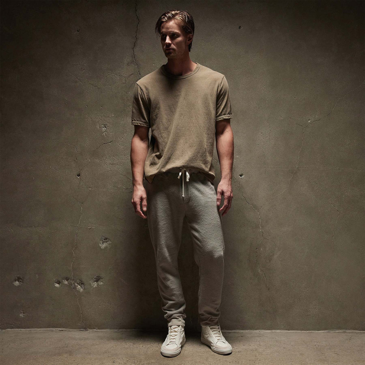 Thermal Knit Lounge Pant in Dapple | James Perse Los Angeles