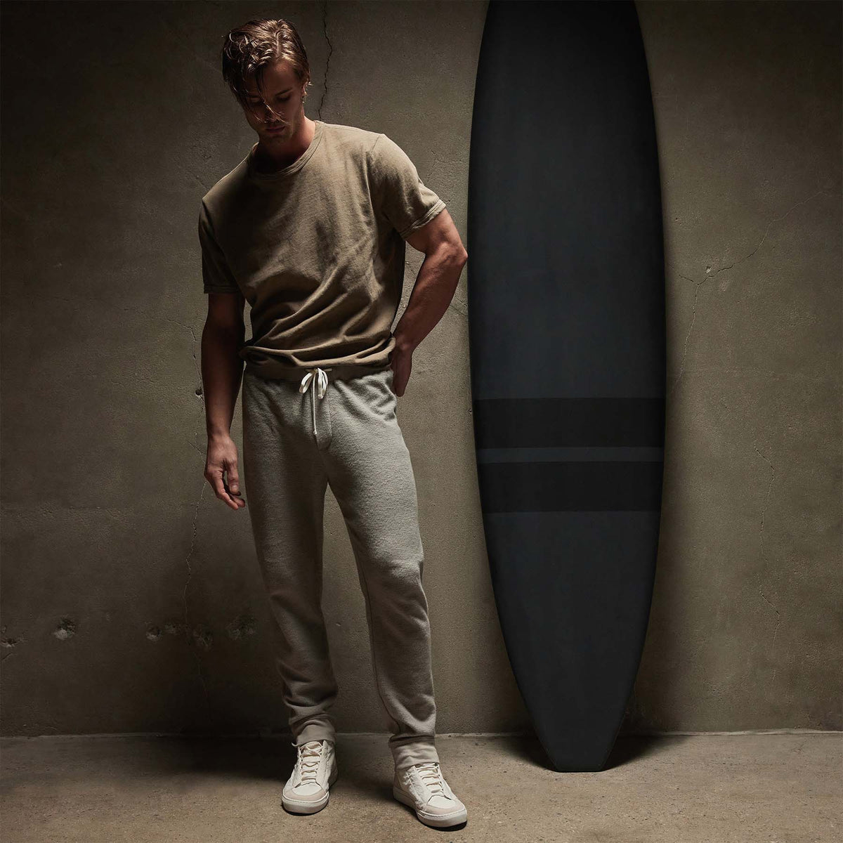 Thermal Knit Lounge Pant in Dapple | James Perse Los Angeles
