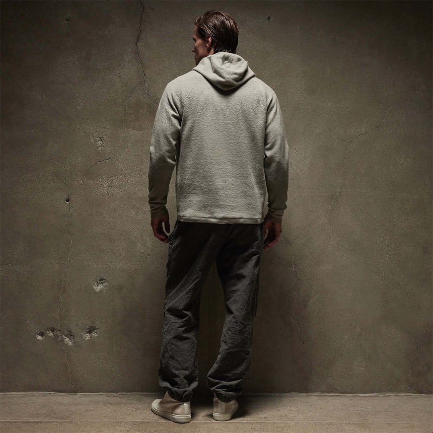 Thermal Knit Hooded Raglan in Dapple | James Perse Los Angeles