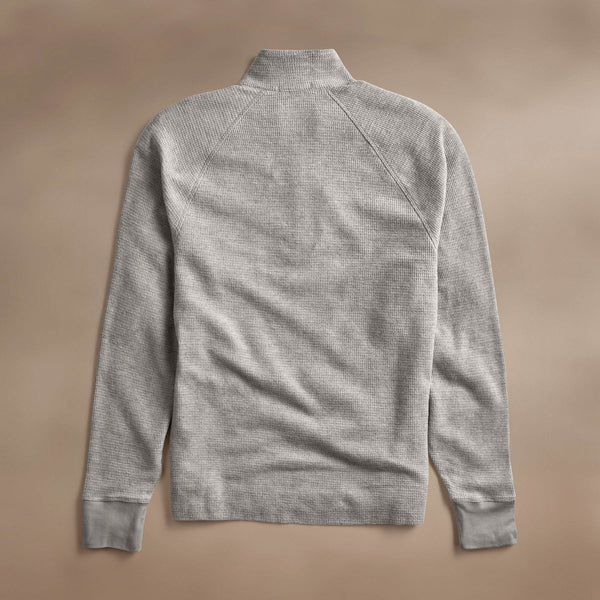 Brushed Thermal Half Zip  in Heather Grey | James Perse Los Angeles