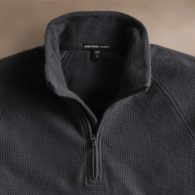 Brushed Thermal Half Zip  in Magma | James Perse Los Angeles
